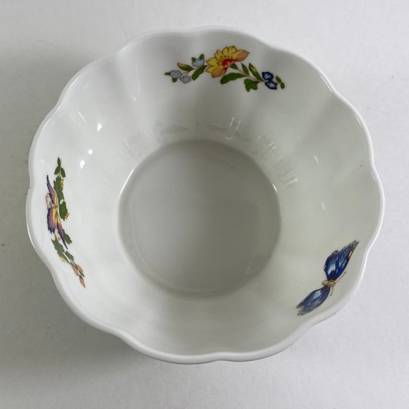 Vintage 1960's Aynsley AYNSLEY Bone VAR-I-ETE Bowl Garden with butterflies - Picture 7 of 8